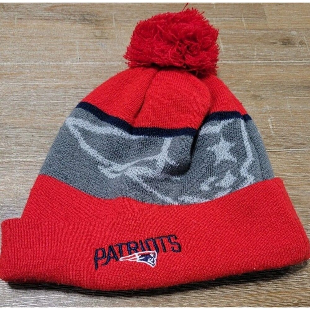 New England Patriots New Era knit pom hat 2015 50TH Gold Collection TB12 Brady - Picture 2 of 3